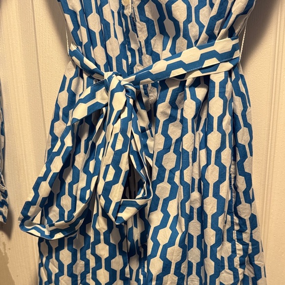 Boden Blue and White Midi Dress - Picture 7 of 9